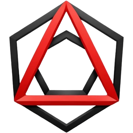 red and black design logo of "AIOT emoji