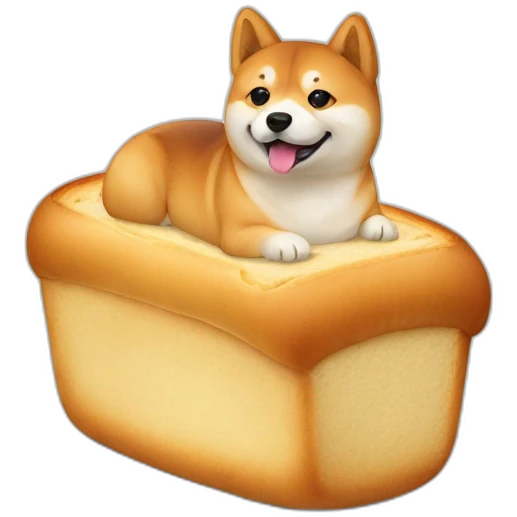 shiba-dog in bread emoji