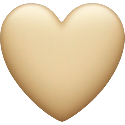 Beige heart emoji