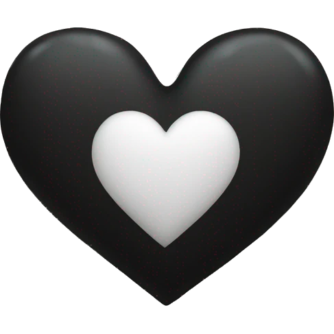 Black heart with barbwite emoji