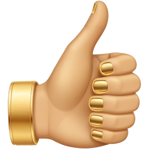 hand thumb up with gold ring emoji