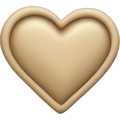 Beige heart emoji