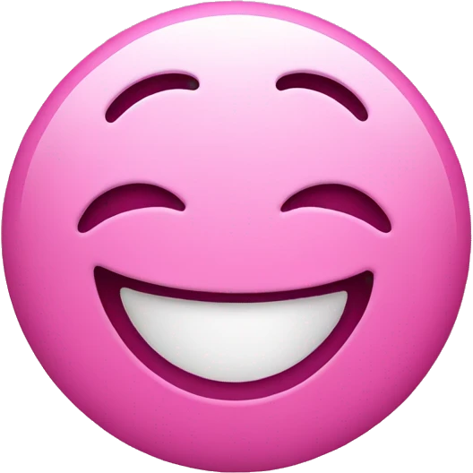 Pink smiley face emoji