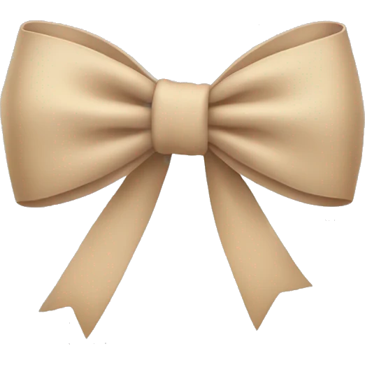 Beige bow  emoji