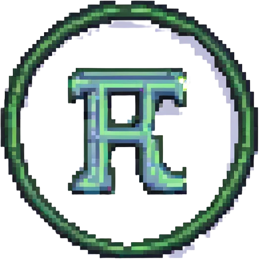 mathematical symbol pi (π), simple and bold pixel art emoji