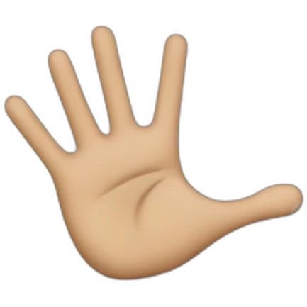 stop hand emoji