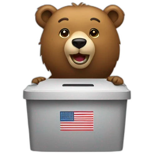 Bear voting emoji