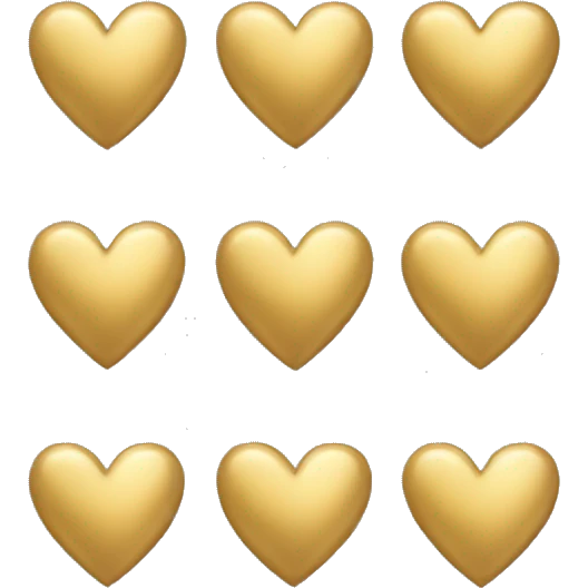 Gold heart  emoji