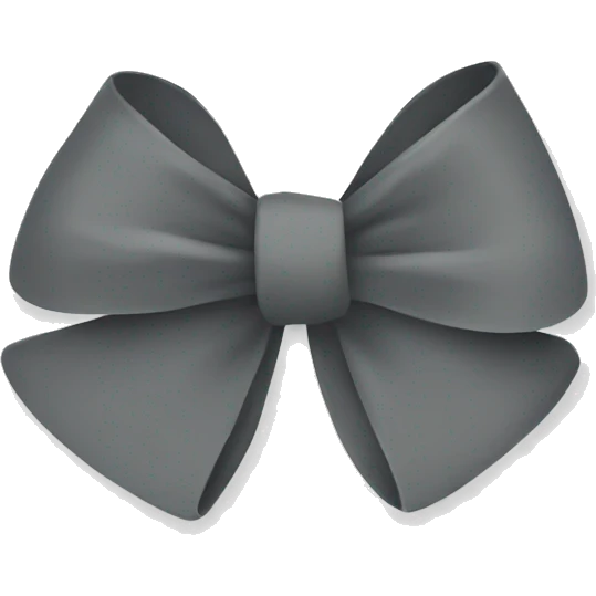 grey ribbon on white emoji