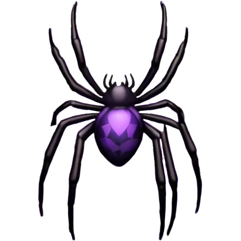 make a purple web spider emoji