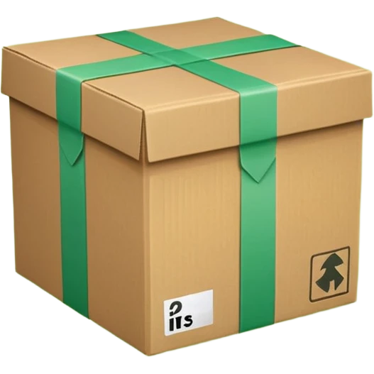 make delivery box in light green color  emoji