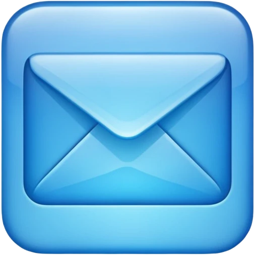email app icon on blue bg emoji