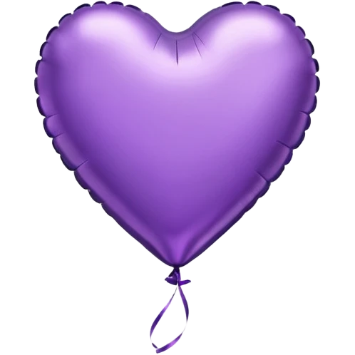 purple Foil balloon heart, remove background emoji