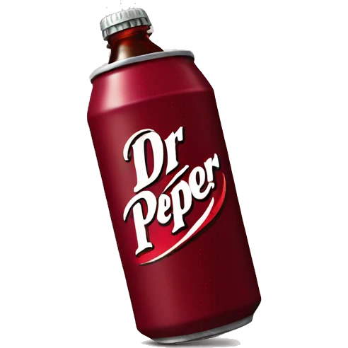 dr pepper with a bow on the cap emoji