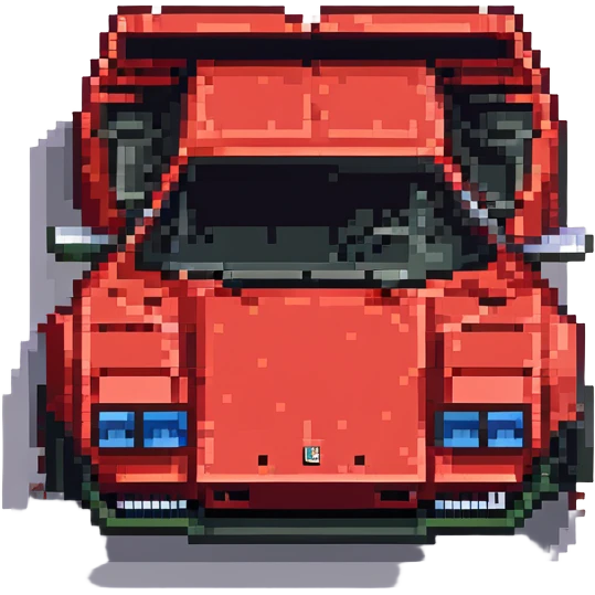 красная Lamborghini Countach, no background emoji