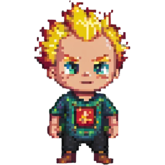 Jack Jack in the style of pixel art emoji