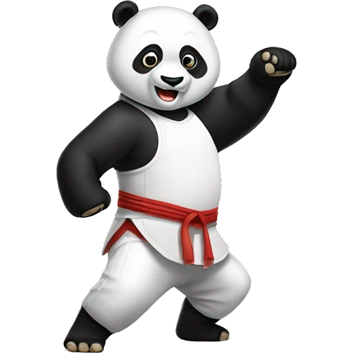 Oso panda kung fu emoji
