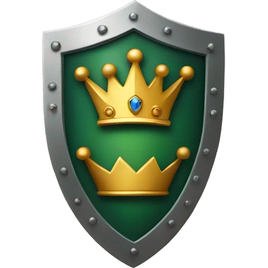 a shield with a crown. emoji