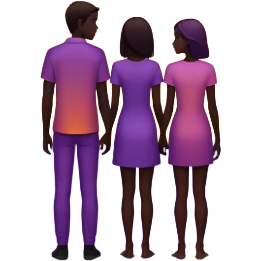 2 peoples standing far  emoji