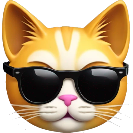 Cat with sunglasses emoji