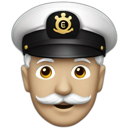 Charlie chaplin with a Marine cap emoji