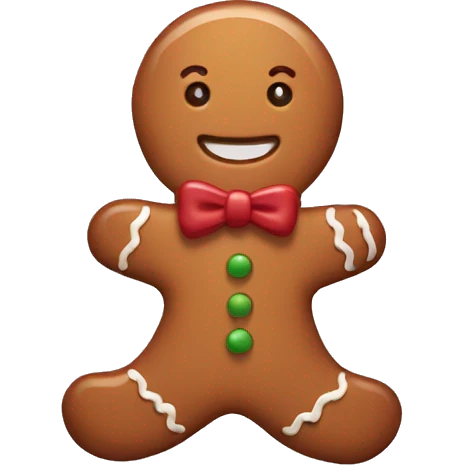 Gingerbread man emoji