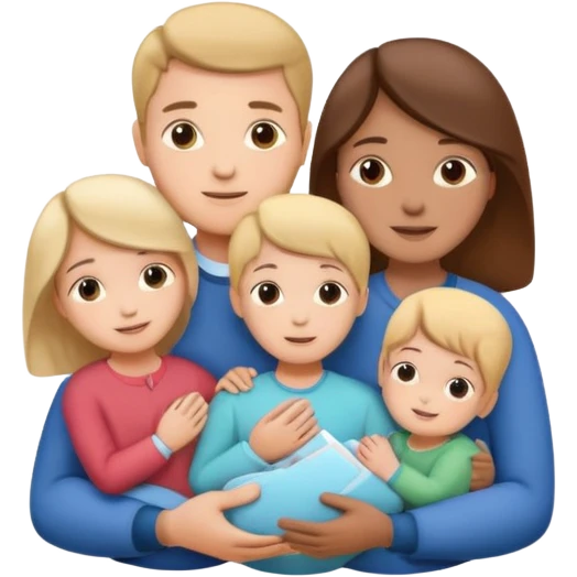 hands cradling a family, life insurance emoji