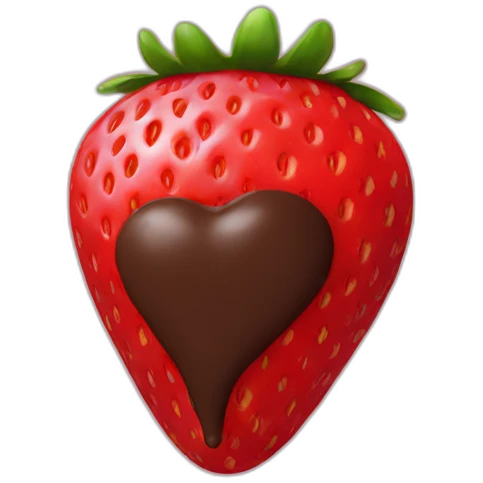 strawberry in chocolate emoji