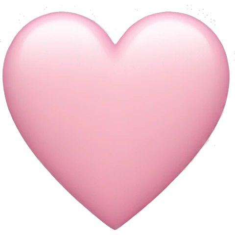pastel pink heart emoji