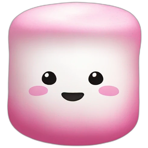 Pink marshmallow without face emoji