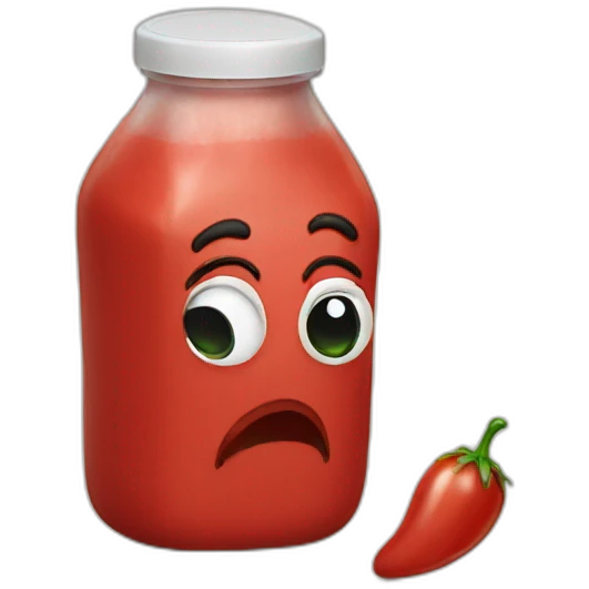 sobbing ketchup emoji