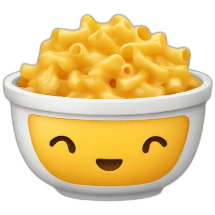 macaroni and cheese in a bowl emoji