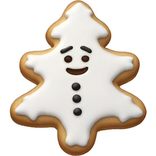 Snow Christmas cookie  emoji