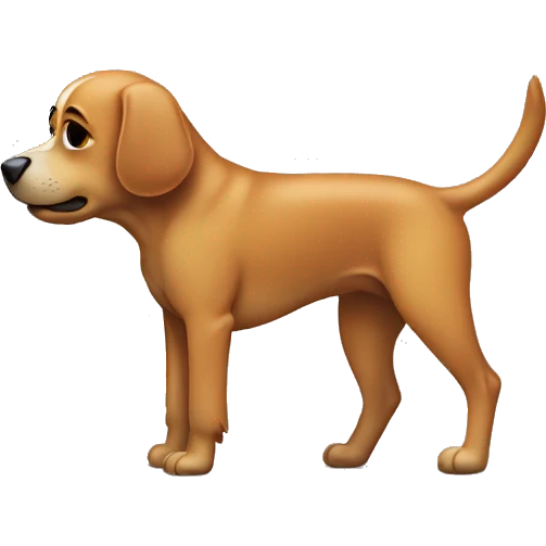 Dog pooping emoji
