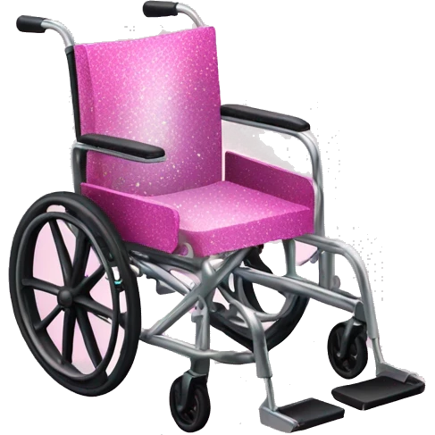 Pink ombre wheelchair with glitter  emoji
