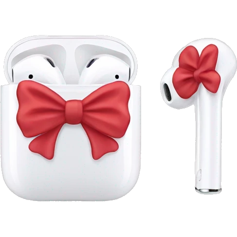 Air pods with bows emoji