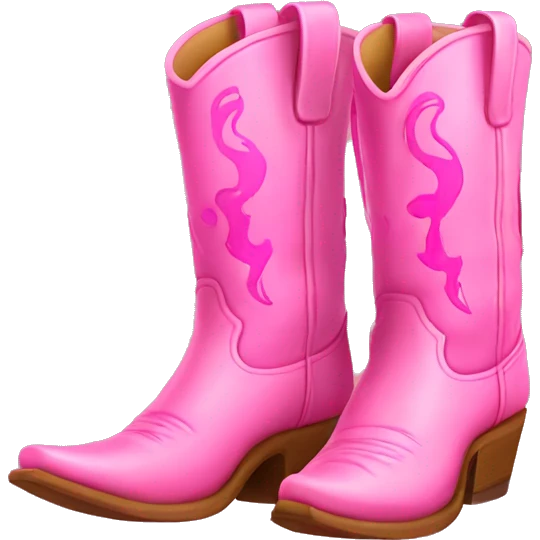 Pink cowboy boots emoji