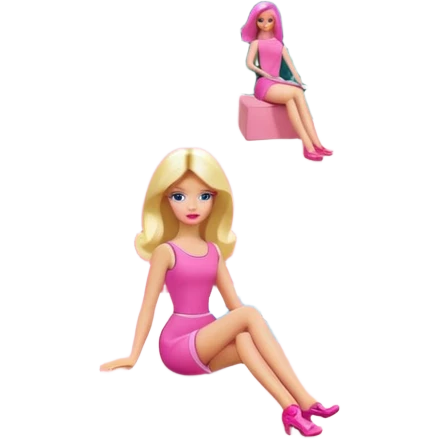 Matisse barbie slop style pink SPAM art landscape emoji