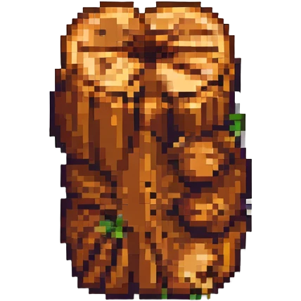 a single wood log, pixel art style, no background emoji