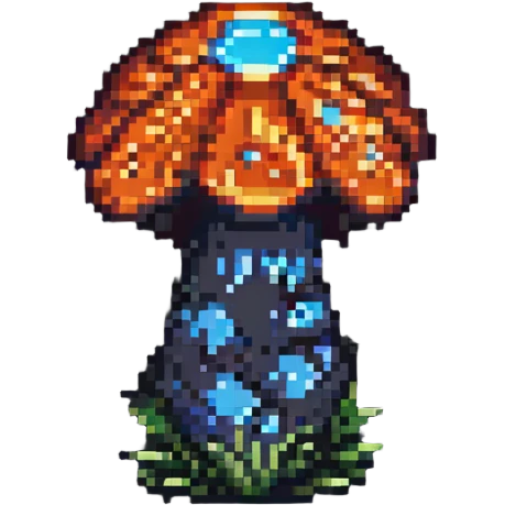 glowing mushroom pixel art emoji