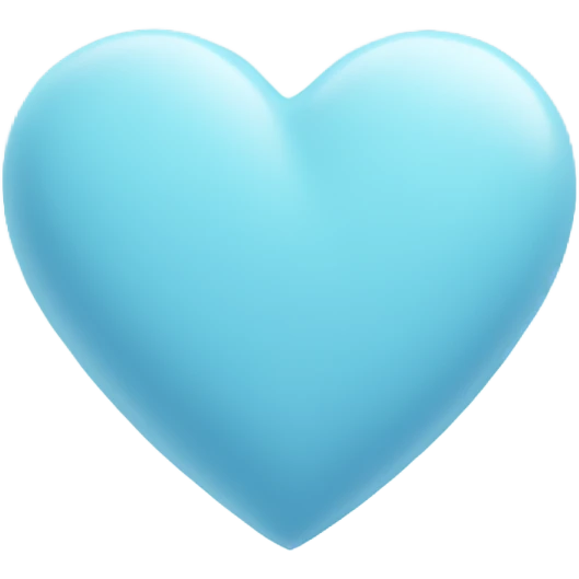 pastel blue heart emoji