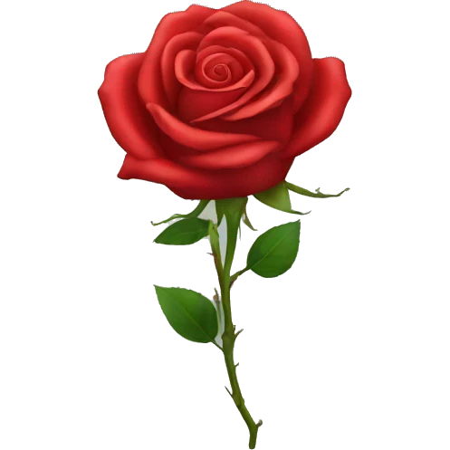 Red rose emoji