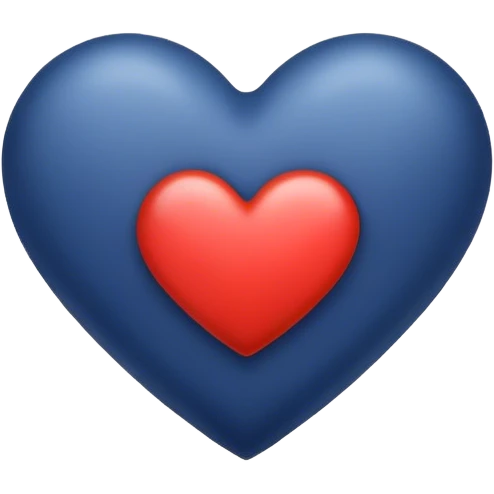 Navy blue heart  emoji