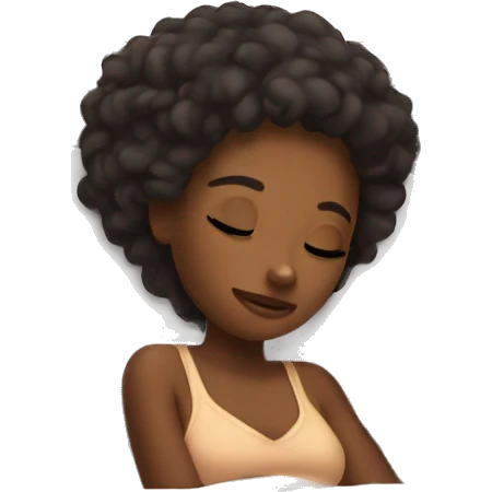 Girl laying in bed emoji