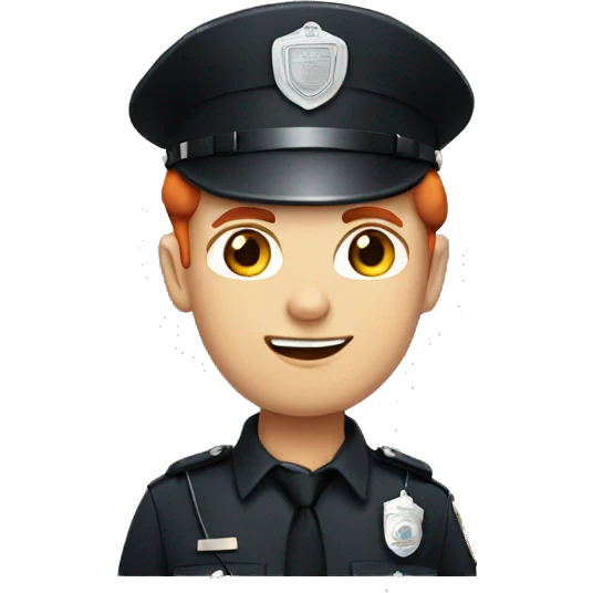 Red hair cop emoji