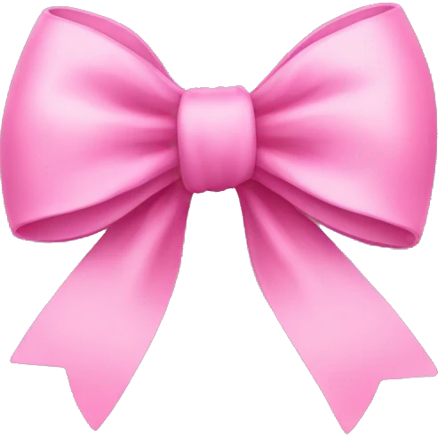 Pink bow emoji