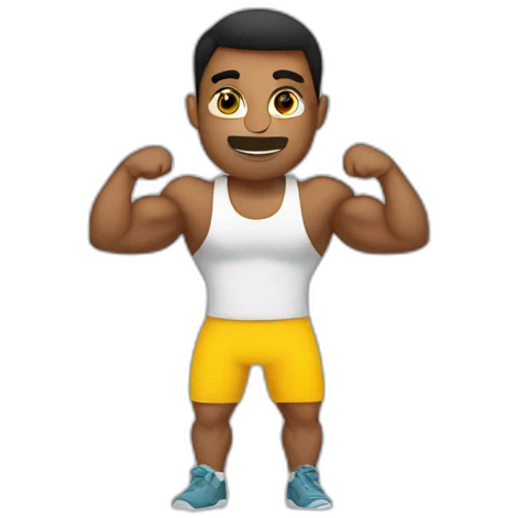 alex hermozi doing gym emoji