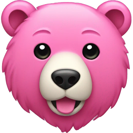 Oso con lazo rosa  emoji