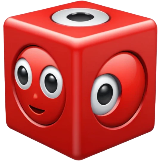 red Cube had 1 circle eye emoji