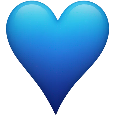 Heart blue degrade emoji